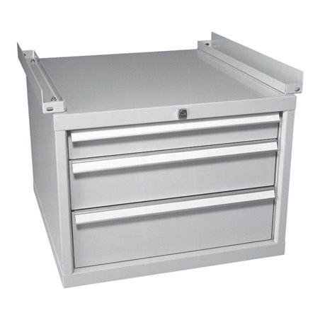 Bito Schubladenblöcke ASB3K B 580 mm x H 400 mm x T 484 mm, lichtgrau