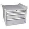 Bito Schubladenblöcke ASB3K B 580 mm x H 400 mm x T 484 mm, lichtgrau