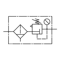 Riegler Filterregler  »multifix «, PC-Behälter, BG 3, G 3/4, 0,5-10 bar, HA