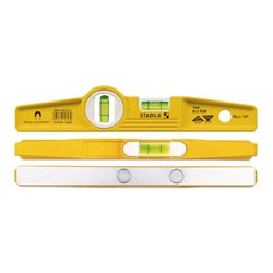 STABILA Wasserwaage Type 81 S REM Torpedo 25 cm mit Seltenerd-Magnetsystem und Gürteltasche