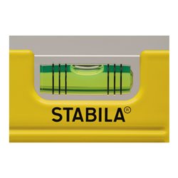 STABILA Wasserwaage Type 81 SV REM W45 Torpedo 25 cm mit Seltenerd-Magnetsystem 45°-Winkel-Libelle und Gürteltasche