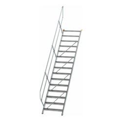 MUNK Aluminium-Treppe Stufen 45° 15 Stufen