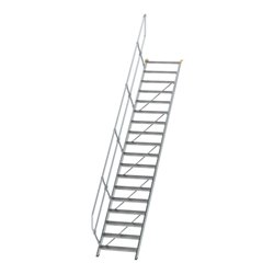 MUNK Aluminium-Treppe Stufen 45° 18 Stufen