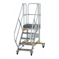 MUNK Aluminium-Plattformtreppe fahrbar 45° 5 Stufen
