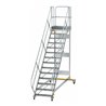 MUNK Aluminium-Plattformtreppe fahrbar 45° 14 Stufen