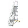 MUNK Aluminium-Plattformtreppe fahrbar 45° 18 Stufen