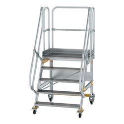 MUNK Aluminium-Plattformtreppe fahrbar 60° 5 Stufen