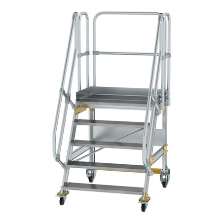 MUNK Aluminium-Plattformtreppe fahrbar 60° 5 Stufen