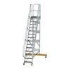 MUNK Aluminium-Plattformtreppe fahrbar 60° 14 Stufen