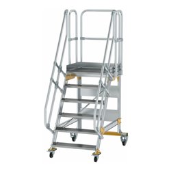 MUNK Aluminium-Plattformtreppe fahrbar 60° 6 Stufen