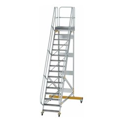 MUNK Aluminium-Plattformtreppe fahrbar 60° 16 Stufen
