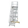 MUNK Aluminium-Plattformtreppe fahrbar 60° 14 Stufen