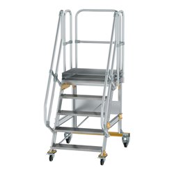 MUNK Aluminium-Plattformtreppe fahrbar 60° 5 Stufen