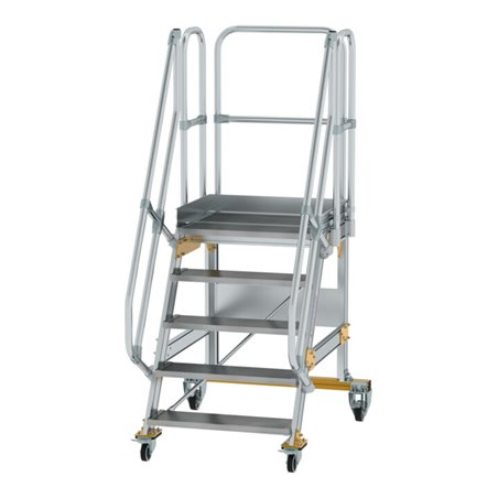 MUNK Aluminium-Plattformtreppe fahrbar 60° 5 Stufen