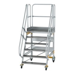 MUNK Aluminium-Plattformtreppe fahrbar 60° 6 Stufen