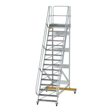 MUNK Aluminium-Plattformtreppe fahrbar 60° 16 Stufen