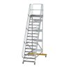 MUNK Aluminium-Plattformtreppe fahrbar 60° 16 Stufen