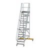 MUNK Aluminium-Plattformtreppe fahrbar 60° 15 Stufen