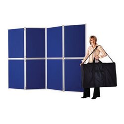 Magnetoplan Präsentationswand, zusammenklappbar, royalblau