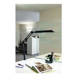 Schreibtischlampe Metall/Ku.schwarz H.max.450mm m.Tischklemme m.LED