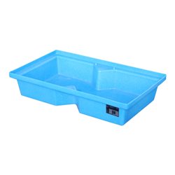 Bauer Südlohn GREEN-LINE PE-Auffangwanne für Paletten KWP-P 60, aus robustem Polyethylen, Blau