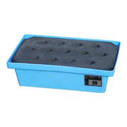 Bauer Südlohn GREEN-LINE PE-Auffangwanne für Paletten KWP-P 20, aus robustem Polyethylen, Blau