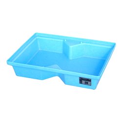 Bauer Südlohn GREEN-LINE PE-Auffangwanne für Paletten KWP-P 40, aus robustem Polyethylen, Blau