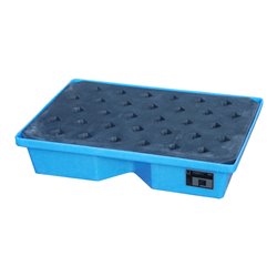 Bauer Südlohn GREEN-LINE PE-Auffangwanne für Paletten KWP-P 40, aus robustem Polyethylen, Blau