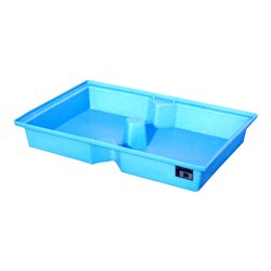 Bauer Südlohn GREEN-LINE PE-Auffangwanne für Paletten KWP-P 100, aus robustem Polyethylen, Blau