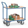 fetra Tischwagen 2602, Tragkraft 400kg TPE-Reifen, 2 Etagen, 1 Schiebebügel