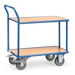 fetra Tischwagen 2600, Tragkraft 400kg TPE-Reifen, 2 Etagen, 1 Schiebebügel