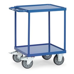 fetra Tischwagen 2496W mit Stahlblech-Wannen - Tragkraft 500kg TPE-Reifen