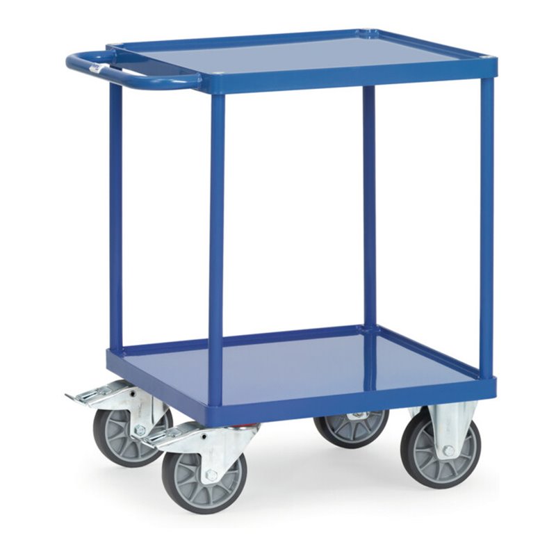 fetra Tischwagen 2496W mit Stahlblech-Wannen - Tragkraft 500kg TPE-Reifen