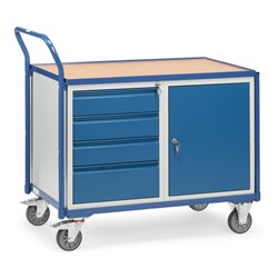 fetra Tischwagen 2635 - Tragkraft 300kg TPE-Reifen