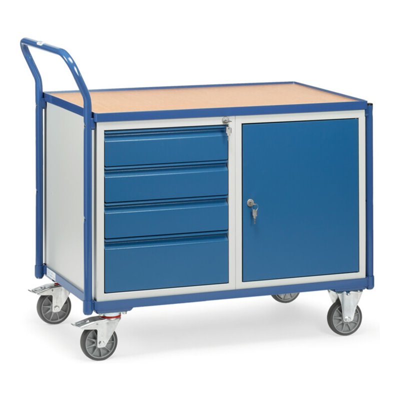 fetra Tischwagen 2635 - Tragkraft 300kg TPE-Reifen