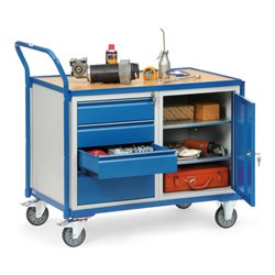 fetra Tischwagen 2635 - Tragkraft 300kg TPE-Reifen