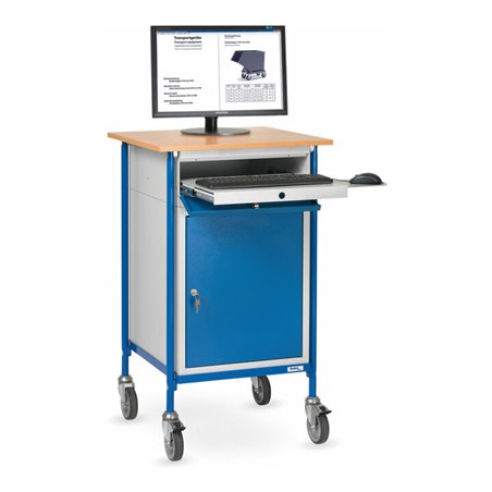 fetra Rollpult 5839 mit waagerechter Schreibfläche und Stahlschrank