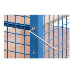 fetra Kastenwagen 3393 mit Gitterwänden - Tragkraft 750kg TPE-Reifen