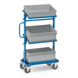 fetra Beistellwagen 32912 - mit Kästen - Tragkraft 200kg TPE-Reifen