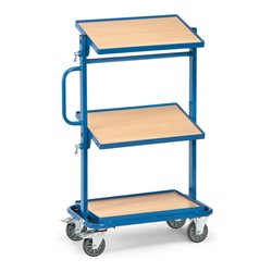 fetra Beistellwagen 32911 - mit Böden - Tragkraft 200kg TPE-Reifen