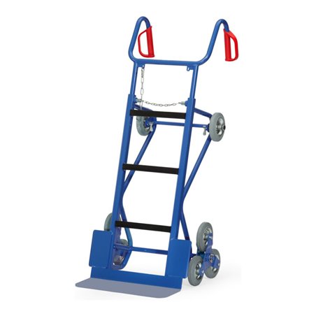 fetra Gerätekarre 11052, Tragkraft 400kg, Schaufel 19x55cm, 3 Treppensterne, mit Stützräder