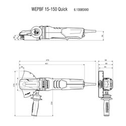Metabo Flachkopf-Winkelschleifer WEPBF 15-150 Quick Karton