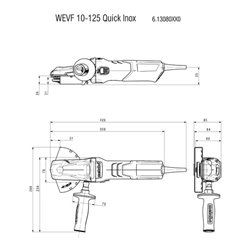 Metabo Flachkopf-Winkelschleifer WEVF 10-125 Quick Inox Karton