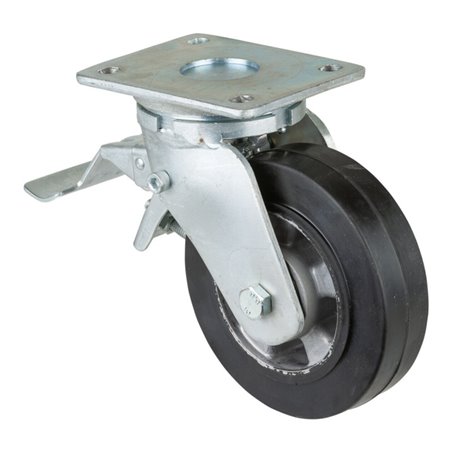 BS Rollen Schwerlastrolle RR120.B80.160 Lenkrolle mit Rad-/Totalfeststeller, Raddurchmesser 160 mm,