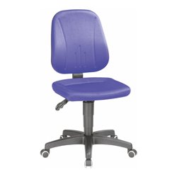 bimos Arbeitsdrehstuhl Unitec mit Rollen und Stoff blau Sitzhöhe 440-620 mm