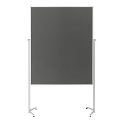 Magnetoplan Design-Moderatorentafel 'evolution plus' einteilig, Filz grau, 1200 x 1500 mm