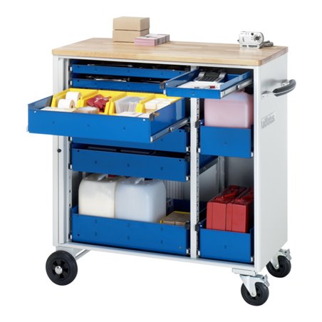 Rau Werkzeugwagen mit 6 Schubladen Buche BxTxH 1025x520x1080mm