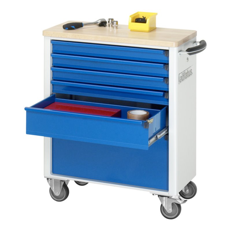 Rau Werkzeugwagen mit 6 Schubladen Buche BxTxH 700x350x860mm