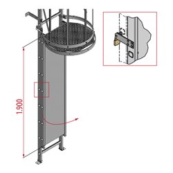 Hymer Aufstiegsperre mit Deckel, abschließbar