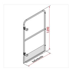 Hymer Durchgangssperre mit Fußleiste, Breite 0,77 m